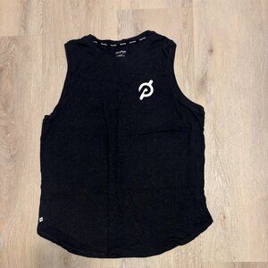 Peloton Black Sleeveless Logo Muscle Tank Top Size L